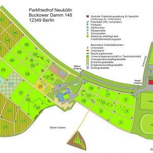 Parkfriedhof Neukölln - Lageplan
