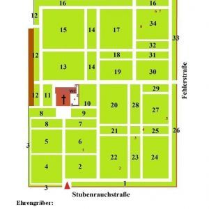 Friedhof Schöneberg 3 - Lageplan