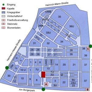 Friedhof Pankow 3 - Lageplan