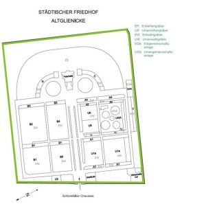 Friedhof Altglienicke - Lageplan