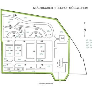 Waldfriedhof Müggelheim - Lageplan