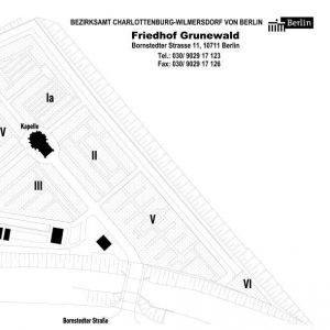 Friedhof Grunewald - Lageplan